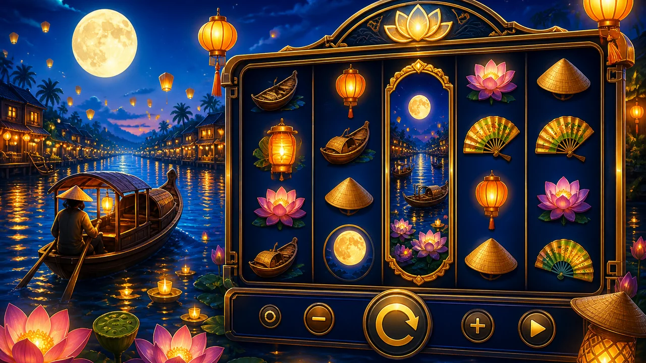 Khám phá vòng quay sông nước: review slot chủ đề sông Mekong Mekong Moon New88