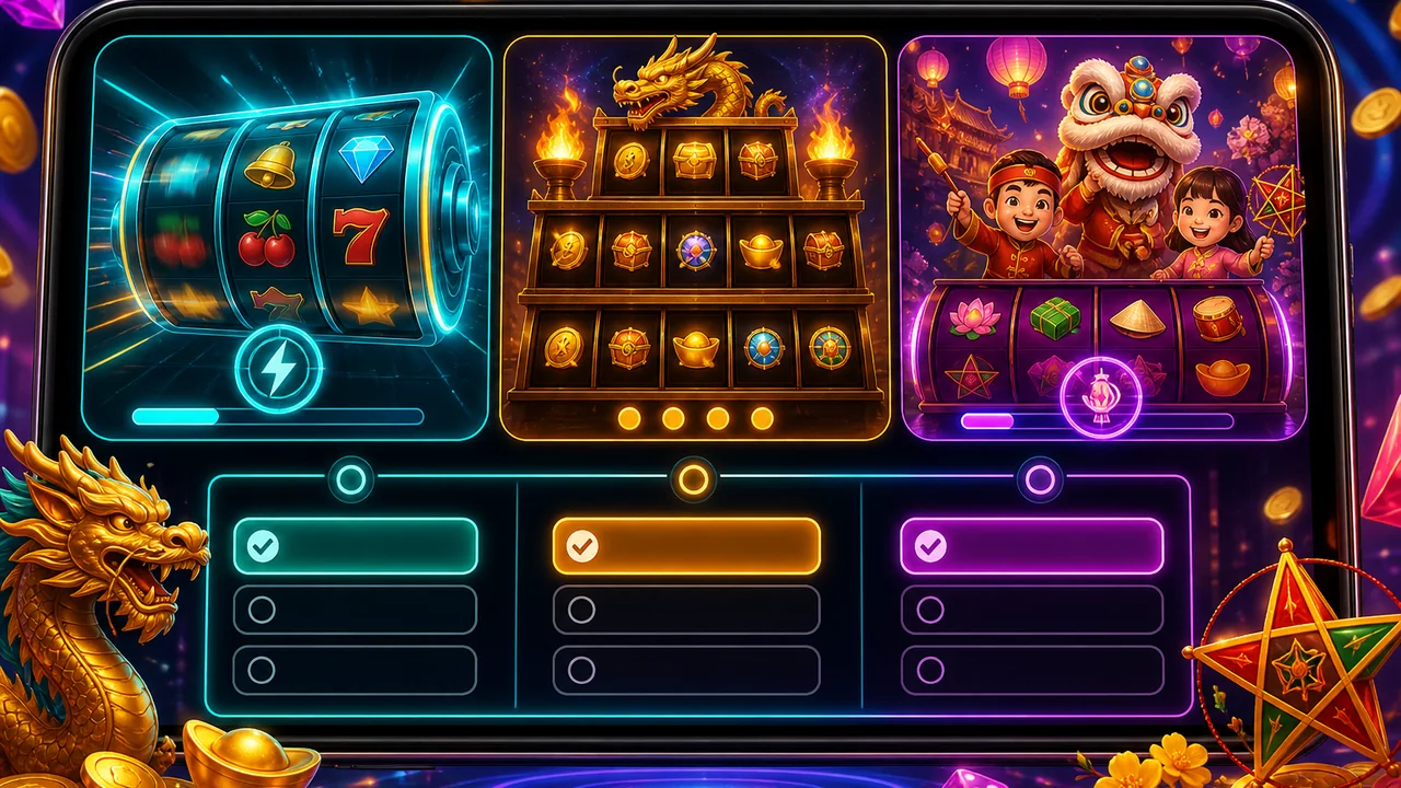 Chọn kiểu quay hợp gu: nên chọn game slot nào trên New88?